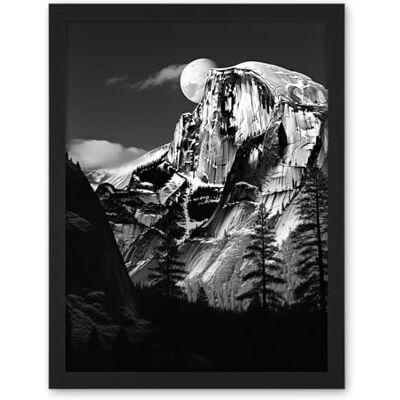 Artery8 Moonrise Behind Half Dome High Contrast Black White Photograph Yosemite National Park Full Moon and Mountain Forest Landscape Artwork Framed Wall Art Print 18X24 Inch Artery8 Moonrise Behind Half Dome High Contrast Black White Photograph Yosemite National Park Full Moon and Mountain Forest Landscape Artwork Framed Wall Art Print 18X24 Inch