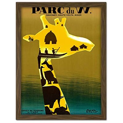 Fine Art Prints Colin Dahomey Park Nature Reserve Giraffe Advert Large Framed Art Print Poster Wall Decor 18x24 in Fine Art Prints Colin Dahomey Park Nature Reserve Giraffe Advert Large Framed Art Print Poster Wall Decor 18x24 in