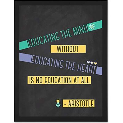 Fine Art Prints Education Teacher Mind Heart Aristotle Typography Large Framed Art Print Poster Wall Decor 18x24 inch Fine Art Prints Education Teacher Mind Heart Aristotle Typography Large Framed Art Print Poster Wall Decor 18x24 inch
