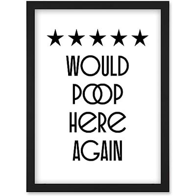 Artery8 - Toilet Sign - A4 - Black - Wall Art Print Artery8 - Toilet Sign - A4 - Black - Wall Art Print