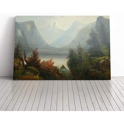 Big Box Art Thomas Cole Hudson River Vol.2 Canvas Print Gallery Wrapped 30mm Frame Wall Art 20x14 inches Ready to Hang Modern Landscape Picture Living Room Bedroom Lounge Office Big Box Art Thomas Cole Hudson River Vol.2 Canvas Print Gallery Wrapped 30mm Frame Wall Art 20x14 inches Ready to Hang Modern Landscape Picture Living Room Bedroom Lounge Office