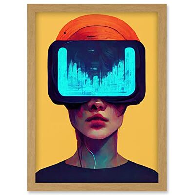 Artery8 - Funky Virtual Reality Gamer Kids Artwork - Light Oak Artery8 - Funky Virtual Reality Gamer Kids Artwork - Light Oak