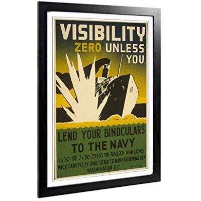 Big Box Art Framed Print of Vintage WPA Poster Visibility Zero Design Wall Art Picture Home Decor for Kitchen, Living Room, Bedroom, Hallway, Black, A2 / 24.5x18 Inch / 62x45cm Big Box Art Framed Print of Vintage WPA Poster Visibility Zero Design Wall Art Picture Home Decor for Kitchen, Living Room, Bedroom, Hallway, Black, A2 / 24.5x18 Inch / 62x45cm