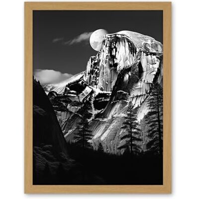 Artery8 Moonrise Behind Half Dome High Contrast Black White Photograph Yosemite National Park Full Moon and Mountain Forest Landscape Artwork Framed Wall Art Print 18X24 Inch Artery8 Moonrise Behind Half Dome High Contrast Black White Photograph Yosemite National Park Full Moon and Mountain Forest Landscape Artwork Framed Wall Art Print 18X24 Inch