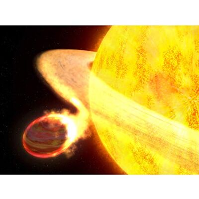 Fine Art Prints Space NASA Planet WASP-12b Being Eaten By Star Concept Premium Wall Art Canvas Print 18X24 Inch Fine Art Prints Space NASA Planet WASP-12b Being Eaten By Star Concept Premium Wall Art Canvas Print 18X24 Inch