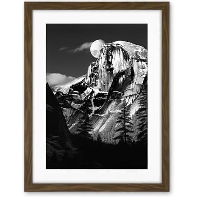 Artery8 Moonrise Behind Half Dome High Contrast Black White Photograph Yosemite National Park Full Moon and Mountain Forest Landscape Artwork Framed Wall Art Print 18X24 Inch Artery8 Moonrise Behind Half Dome High Contrast Black White Photograph Yosemite National Park Full Moon and Mountain Forest Landscape Artwork Framed Wall Art Print 18X24 Inch