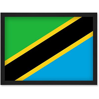 Artery8 - Tanzania Flag - Flag - A4 - Framed Wall Art Artery8 - Tanzania Flag - Flag - A4 - Framed Wall Art