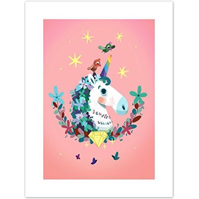 Wee Blue Coo Unicorn Diamond Birds Canvas Art Print Wee Blue Coo Unicorn Diamond Birds Canvas Art Print