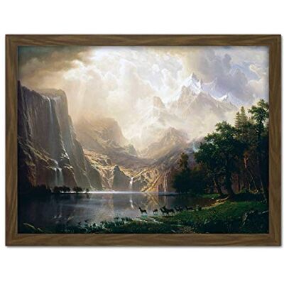 Fine Art Prints Bierstadt Among Sierra Nevada California Painting Large Framed Art Print Poster Wall Decor 18x24 in Fine Art Prints Bierstadt Among Sierra Nevada California Painting Large Framed Art Print Poster Wall Decor 18x24 in