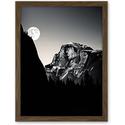 Artery8 Moonrise by Half Dome in Yosemite National Park High Contrast Black White Photograph Full Moon and Mountain Forest Landscape Artwork Framed Wall Art Print 18X24 Inch Artery8 Moonrise by Half Dome in Yosemite National Park High Contrast Black White Photograph Full Moon and Mountain Forest Landscape Artwork Framed Wall Art Print 18X24 Inch