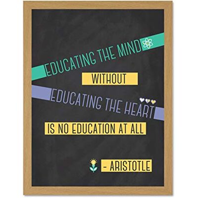 Fine Art Prints Education Teacher Mind Heart Aristotle Typography Large Framed Art Print Poster Wall Decor 18x24 inch Fine Art Prints Education Teacher Mind Heart Aristotle Typography Large Framed Art Print Poster Wall Decor 18x24 inch