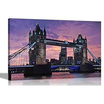 Artley Prints London Tower Bridge at Duck Canvas Prints Framed Poster City Pictures Home Office Living Room Artwork Modern Hanging Wall Art Decor 60 x 40cm (24 x 16 inches) A2 Artley Prints London Tower Bridge at Duck Canvas Prints Framed Poster City Pictures Home Office Living Room Artwork Modern Hanging Wall Art Decor 60 x 40cm (24 x 16 inches) A2