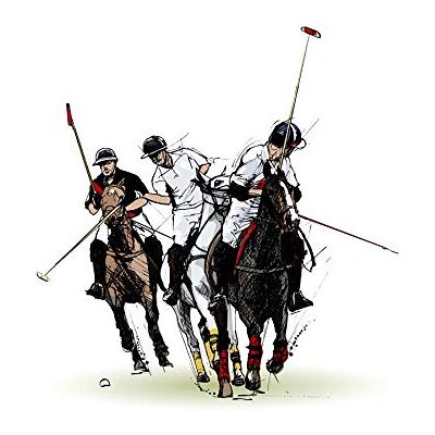 Wee Blue Coo Polo Illustration Sport Horses Large Wall Art Print Canvas Premium Poster Wee Blue Coo Polo Illustration Sport Horses Large Wall Art Print Canvas Premium Poster