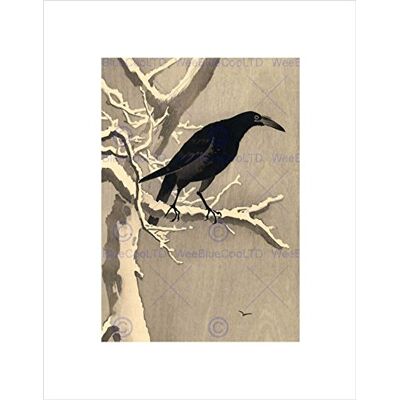 Wee Blue Coo Japan Nature Crow Tree Snow Shoson Ohara Wall Art Print Wee Blue Coo Japan Nature Crow Tree Snow Shoson Ohara Wall Art Print
