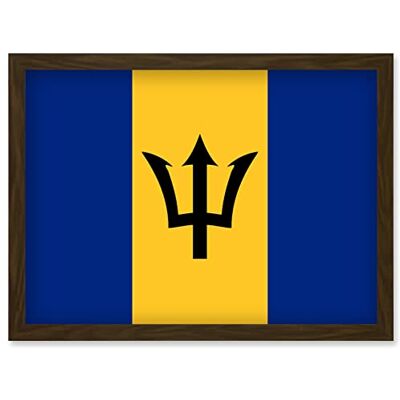 Artery8 - Barbados National Flag - A4 - Wall Art Print Artery8 - Barbados National Flag - A4 - Wall Art Print