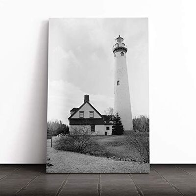 Big Box Art Architecture Lighthouse Presque Isle Light Station MI Canvas Print Gallery Wrapped 30mm Frame Wall Art 30x20 inches Ready to Hang Modern Seascape Picture Living Room Bedroom Lounge Office Big Box Art Architecture Lighthouse Presque Isle Light Station MI Canvas Print Gallery Wrapped 30mm Frame Wall Art 30x20 inches Ready to Hang Modern Seascape Picture Living Room Bedroom Lounge Office