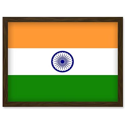 Artery8 - India National Flag - Brown - A4 - Poster Artery8 - India National Flag - Brown - A4 - Poster