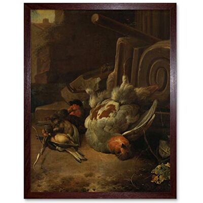 Artery8 D'Hondecoeter Dead Birds Painting Art Print Framed Poster Wall Decor 12x16 inch Artery8 D'Hondecoeter Dead Birds Painting Art Print Framed Poster Wall Decor 12x16 inch