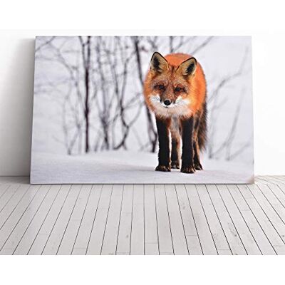 Big Box Art Red Fox in Winter Forest (1) Canvas Print Gallery Wrapped 30mm Frame Wall Art 30x20 inches Ready to Hang Modern Animals Picture Living Room Bedroom Lounge Office Big Box Art Red Fox in Winter Forest (1) Canvas Print Gallery Wrapped 30mm Frame Wall Art 30x20 inches Ready to Hang Modern Animals Picture Living Room Bedroom Lounge Office