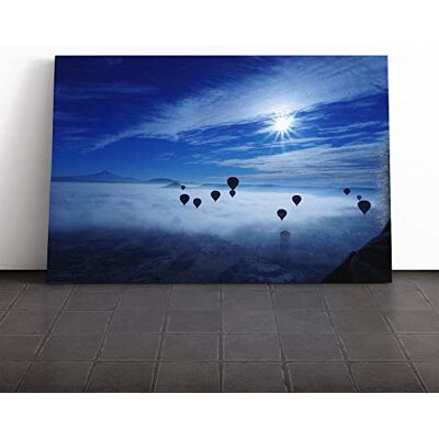 Big Box Art Landscape Hot Air Balloon (4) Canvas Print Gallery Wrapped 30mm Frame Wall Art 30x20 inches Ready to Hang Modern Landscape Picture Living Room Bedroom Lounge Office Big Box Art Landscape Hot Air Balloon (4) Canvas Print Gallery Wrapped 30mm Frame Wall Art 30x20 inches Ready to Hang Modern Landscape Picture Living Room Bedroom Lounge Office