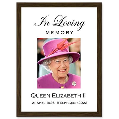 Artery8 - In Loving Memory: Queen Elizabeth II - Framed wall art Artery8 - In Loving Memory: Queen Elizabeth II - Framed wall art