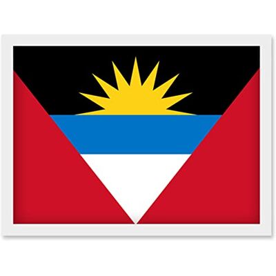 Artery8 - Antigua and Barbuda Flag - Poster - Framed Art Artery8 - Antigua and Barbuda Flag - Poster - Framed Art