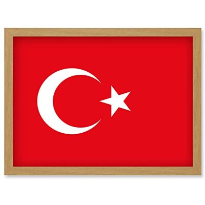 Artery8 - Turkey National Flag - A4 - Wall Art Print Artery8 - Turkey National Flag - A4 - Wall Art Print