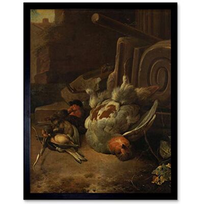 Artery8 D'Hondecoeter Dead Birds Painting Art Print Framed Poster Wall Decor 12x16 inch Artery8 D'Hondecoeter Dead Birds Painting Art Print Framed Poster Wall Decor 12x16 inch
