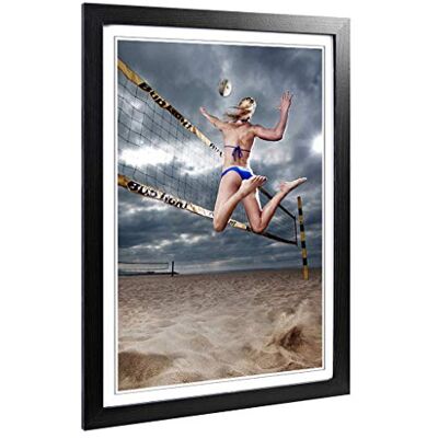 Big Box Art Framed Print of Beach Volleyball Sand Sport Design Wall Art Picture Home Decor for Kitchen, Living, Dining Room, Bedroom, Hallway, Office, Black, A2 / 24.5x18 Inch / 62x45cm Big Box Art Framed Print of Beach Volleyball Sand Sport Design Wall Art Picture Home Decor for Kitchen, Living, Dining Room, Bedroom, Hallway, Office, Black, A2 / 24.5x18 Inch / 62x45cm