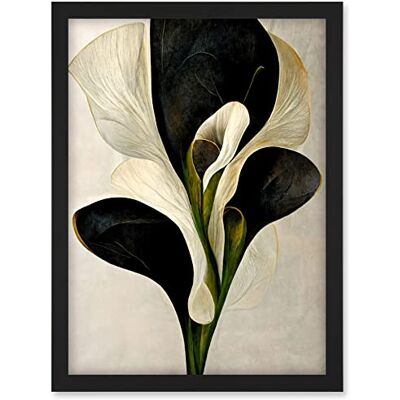 Doppelganger33 LTD Beautiful White Calla Lily Flower Abstract Bouquet Artwork Framed A3 Wall Art Print Doppelganger33 LTD Beautiful White Calla Lily Flower Abstract Bouquet Artwork Framed A3 Wall Art Print