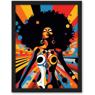 Artery8 Afro Caribbean Woman Colour Explosion Modern Strong Matriarch Bright Bold Colourful Artwork Framed Wall Art Print 18X24 Inch Artery8 Afro Caribbean Woman Colour Explosion Modern Strong Matriarch Bright Bold Colourful Artwork Framed Wall Art Print 18X24 Inch