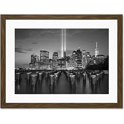 Fine Art Prints Lower Manhattan Tribute In Light Large Brown Framed Art Print Wall Poster 18x24 inch Fine Art Prints Lower Manhattan Tribute In Light Large Brown Framed Art Print Wall Poster 18x24 inch