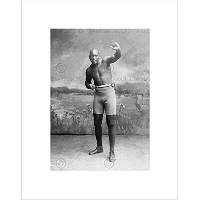 Wee Blue Coo Vintage Jack Johnson Boxer Champion World Fist Wall Art Print Wee Blue Coo Vintage Jack Johnson Boxer Champion World Fist Wall Art Print