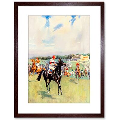 Wee Blue Coo PAINTING SPORT RACEHORSE JOCKEY FLAT FIELD STAND CLOUDS UK FRAMED PRINT F97X5048 Wee Blue Coo PAINTING SPORT RACEHORSE JOCKEY FLAT FIELD STAND CLOUDS UK FRAMED PRINT F97X5048