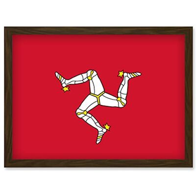 Artery8 - Isle of Man National Flag - A4 - Framed - Wall Art Artery8 - Isle of Man National Flag - A4 - Framed - Wall Art