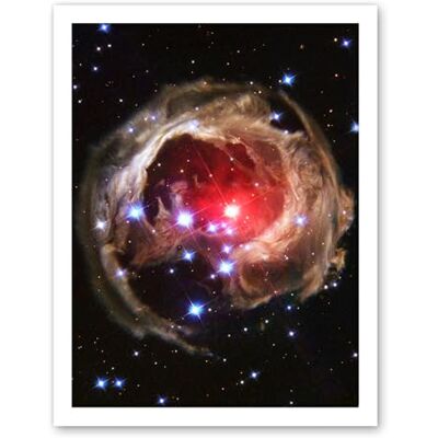 Artery8 Hubble Space Telescope Image Light Echo Illuminates Dust Spiral Around Red Supergiant Star V838 Monocerotis Explosion Artwork Framed Wall Art Print 18X24 Inch Artery8 Hubble Space Telescope Image Light Echo Illuminates Dust Spiral Around Red Supergiant Star V838 Monocerotis Explosion Artwork Framed Wall Art Print 18X24 Inch
