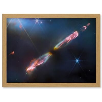 Artery8 NASA James Webb Telescope Infrared Image Supersonic Outflow of Young Star Space Bipolar Jet from Central Protostar Herbig-Haro 211 Stellar Birth Artwork Framed A3 Wall Art Print Artery8 NASA James Webb Telescope Infrared Image Supersonic Outflow of Young Star Space Bipolar Jet from Central Protostar Herbig-Haro 211 Stellar Birth Artwork Framed A3 Wall Art Print