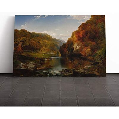 Big Box Art Thomas Cole Hudson River Canvas Print Gallery Wrapped 30mm Frame Wall Art 24x16 inches Ready to Hang Modern Landscape Picture Living Room Bedroom Lounge Office Big Box Art Thomas Cole Hudson River Canvas Print Gallery Wrapped 30mm Frame Wall Art 24x16 inches Ready to Hang Modern Landscape Picture Living Room Bedroom Lounge Office