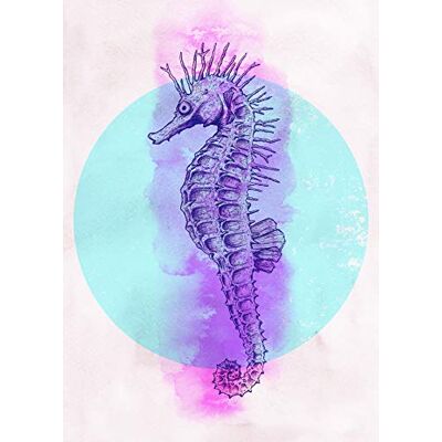 Komar Wall Picture Sea Horse Circle Poster Picture Living Room Bedroom Decoration Art Print Without Frame P079C-50 x 70 cm Size: 50 x 70 cm (Width x Height) Komar Wall Picture Sea Horse Circle Poster Picture Living Room Bedroom Decoration Art Print Without Frame P079C-50 x 70 cm Size: 50 x 70 cm (Width x Height)