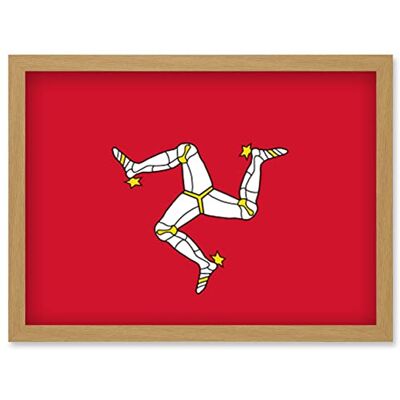 Artery8 - Isle of Man National Flag - A4 - Wall Art Print Artery8 - Isle of Man National Flag - A4 - Wall Art Print