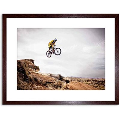 Wee Blue Coo SPORT MOUNTAIN BIKE JUMP SKY BIG AIR FRAMED PRINT F97X6428 Wee Blue Coo SPORT MOUNTAIN BIKE JUMP SKY BIG AIR FRAMED PRINT F97X6428