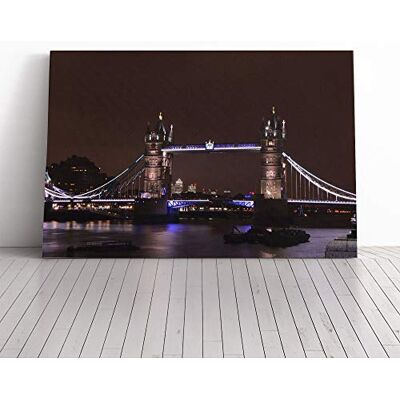 Big Box Art London Bridge at Night Canvas Print Gallery Wrapped 30mm Frame Wall Art 30x20 inches Ready to Hang Modern Cityscape Picture Living Room Bedroom Lounge Office Big Box Art London Bridge at Night Canvas Print Gallery Wrapped 30mm Frame Wall Art 30x20 inches Ready to Hang Modern Cityscape Picture Living Room Bedroom Lounge Office