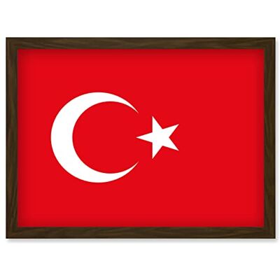 Artery8 - Turkey Flag - A4 - Framed - Wall Art Artery8 - Turkey Flag - A4 - Framed - Wall Art