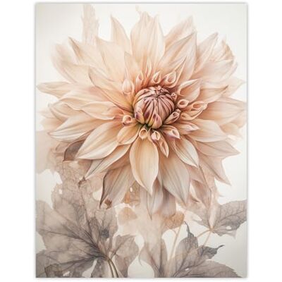 Artery8 - Dahlia Soft Pastel Flower - 18x24 - Wall Art Print Artery8 - Dahlia Soft Pastel Flower - 18x24 - Wall Art Print