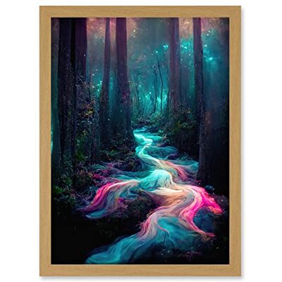 Artery8 - The Enchanted Forest - A4 - Light Oak - Wall Art Artery8 - The Enchanted Forest - A4 - Light Oak - Wall Art