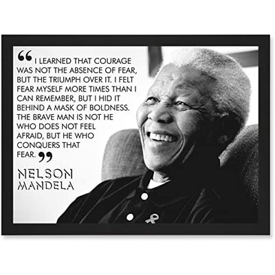 Artery8 - Nelson Mandela Quote - A4 - Framed - Art Print Artery8 - Nelson Mandela Quote - A4 - Framed - Art Print