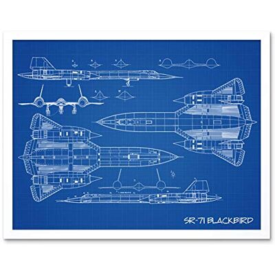 Artery8 - SR-71 Blackbird Habu - White - Poster Artery8 - SR-71 Blackbird Habu - White - Poster