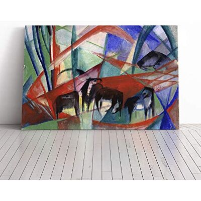 Big Box Art Franz Marc Many Horses Canvas Print Gallery Wrapped 30mm Frame Wall Art 20x14 inches Ready to Hang Modern Animals Picture Living Room Bedroom Lounge Office Big Box Art Franz Marc Many Horses Canvas Print Gallery Wrapped 30mm Frame Wall Art 20x14 inches Ready to Hang Modern Animals Picture Living Room Bedroom Lounge Office