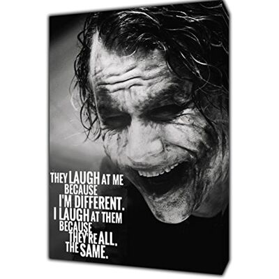 ARTSPRINTS Joker They Laugh at ME Photo Print ON Framed Canvas Wall Art 20 x 16 inch -18mm Depth ARTSPRINTS Joker They Laugh at ME Photo Print ON Framed Canvas Wall Art 20 x 16 inch -18mm Depth