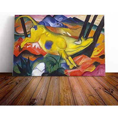 Big Box Art Franz Marc The Yellow Cow Vol.2 Canvas Print Gallery Wrapped 30mm Frame Wall Art 20x14 inches Ready to Hang Modern Animals Picture Living Room Bedroom Lounge Office Big Box Art Franz Marc The Yellow Cow Vol.2 Canvas Print Gallery Wrapped 30mm Frame Wall Art 20x14 inches Ready to Hang Modern Animals Picture Living Room Bedroom Lounge Office